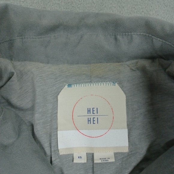 Hei Hei‎ Jacket Womens XS Gray Moto Zip Preppy Boho Anthropologie - Picture 4 of 8